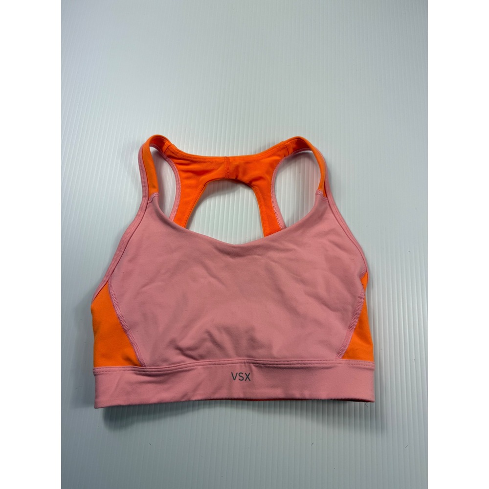 Victoria's Secret‎ VSX Sports Bra Open Back Racerback Peach Orange Size SP